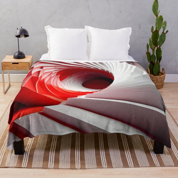Item preview, Spiral Red and White Tunnel designed and sold by Vicky Brago-Mitchell®.