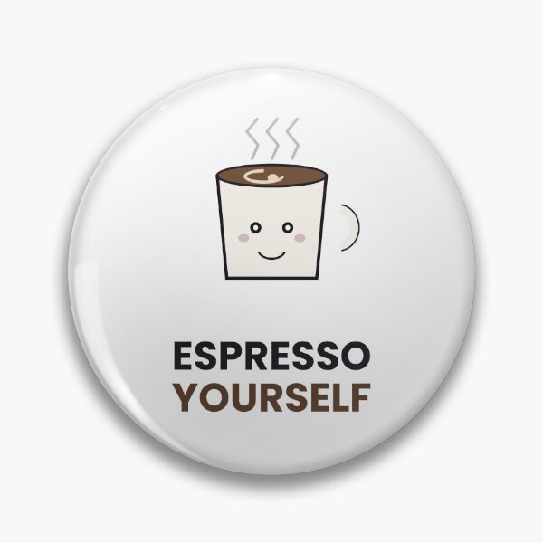 Item preview, Espresso Yourself Funny Coffee Pun Sticker designed and sold by QuirkyCartel.
