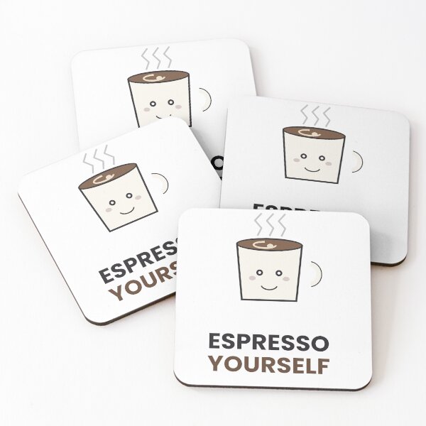 Item preview, Espresso Yourself Funny Coffee Pun Sticker designed and sold by QuirkyCartel.