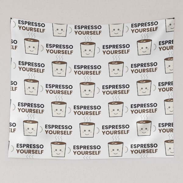 Item preview, Espresso Yourself Funny Coffee Pun Sticker designed and sold by QuirkyCartel.