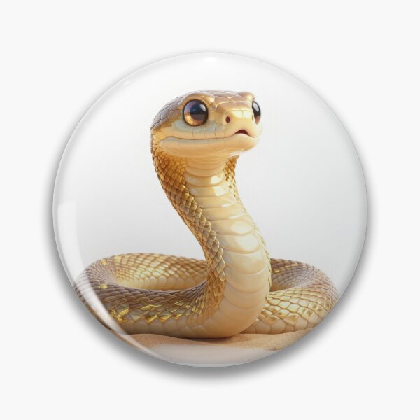 Item preview, Cute Realistic Mystic Desert Snake with Golden Patterns - Adorable Fantasy Reptile Art designed and sold by MrArtist Shop.