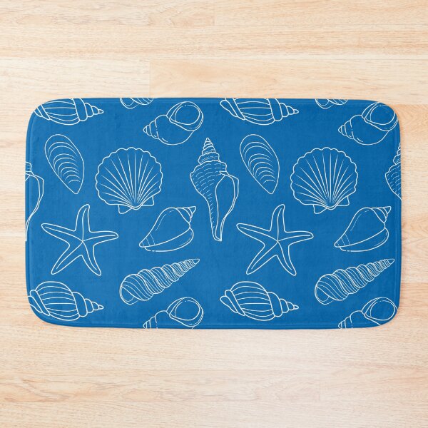 Item preview, Dark Blue and White Ocean Sea Shell Design designed and sold by SolGalaxyDesign.