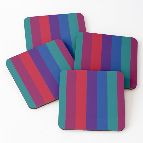 Item preview, Deep winter colour palette stripe design designed and sold by KLflorals.