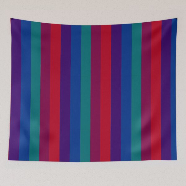 Item preview, Deep winter colour palette stripe design designed and sold by KLflorals.