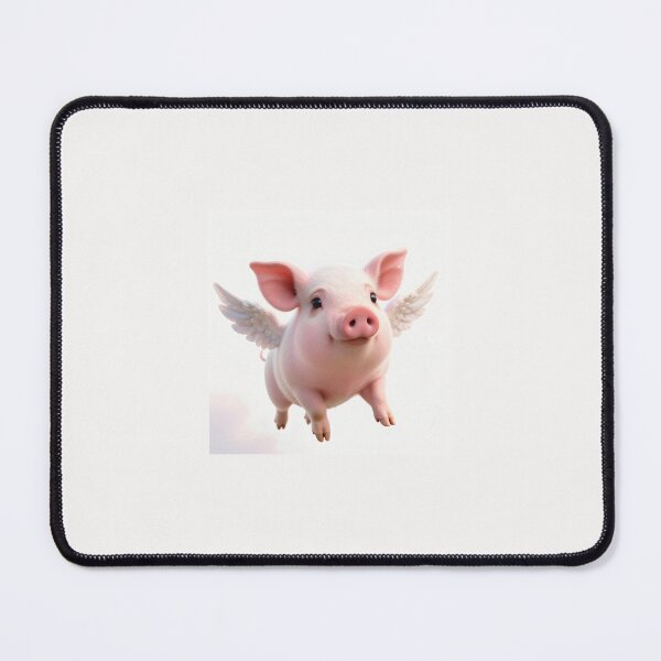 Item preview, Cute Realistic Flying Fantasy Pig with Angel Wings - Adorable Sky Pig Art designed and sold by MrArtist Shop.