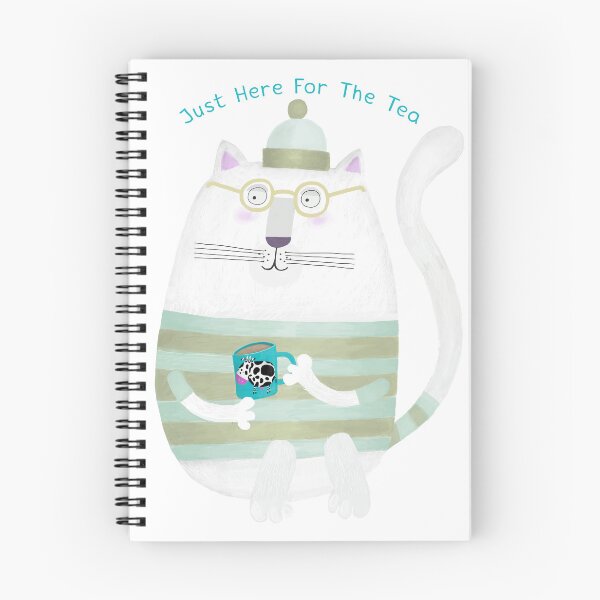 Item preview, "Just Here For The Tea" Fat Cat Humor designed and sold by Carla Daly.