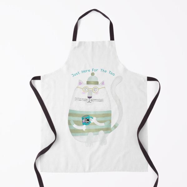 Item preview, "Just Here For The Tea" Fat Cat Humor designed and sold by Carla Daly.
