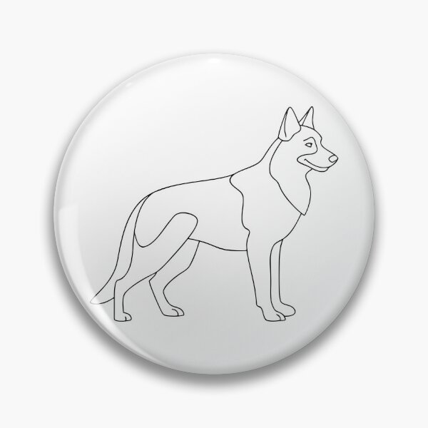 Item preview, German Shepherd Elegant Line Art Gift designed and sold by OneLine Studio.