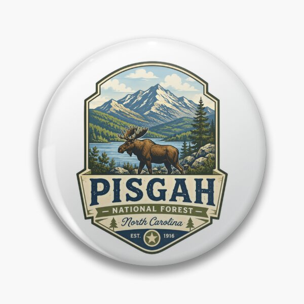Item preview, Pisgah National Forest North Carolina Est. 1916 Mountain Moose Hiker Camper Souvenir designed and sold by Simsimah26Parks.