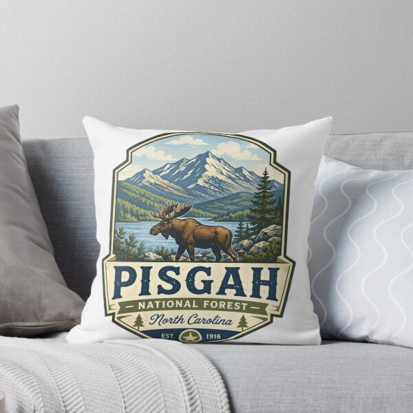 Item preview, Pisgah National Forest North Carolina Est. 1916 Mountain Moose Hiker Camper Souvenir designed and sold by Simsimah26Parks.