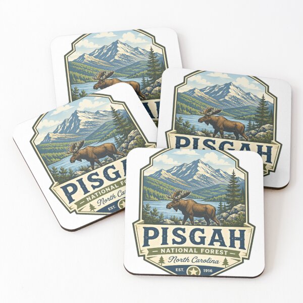Item preview, Pisgah National Forest North Carolina Est. 1916 Mountain Moose Hiker Camper Souvenir designed and sold by Simsimah26Parks.