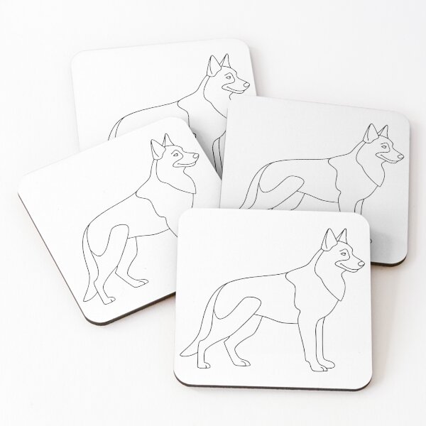 Item preview, German Shepherd Elegant Line Art Gift designed and sold by OneLine Studio.
