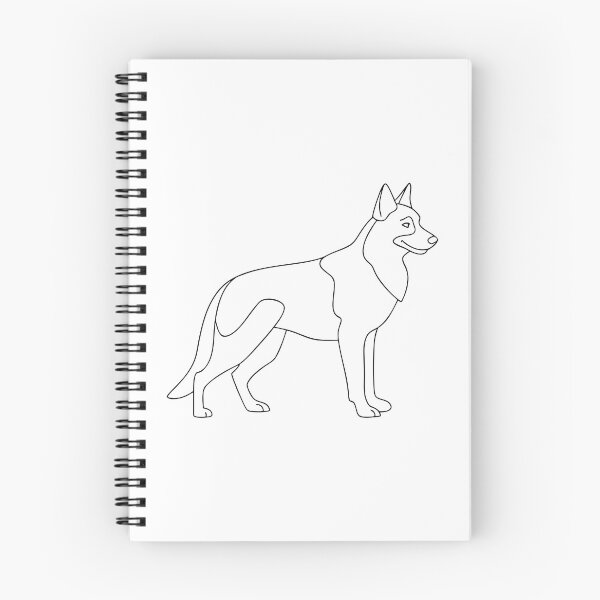 Artikelvorschau, German Shepherd Elegant Line Art Geschenk entworfen und verkauft von OneLine Studio.