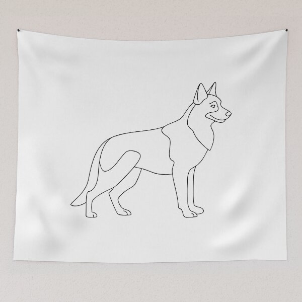Item preview, German Shepherd Elegant Line Art Gift designed and sold by OneLine Studio.