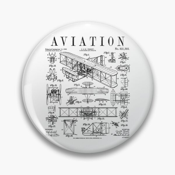 Item preview, Aviation Pilot Airplane Wright Brothers Aircraft Patent designed and sold by GrandeDuc.