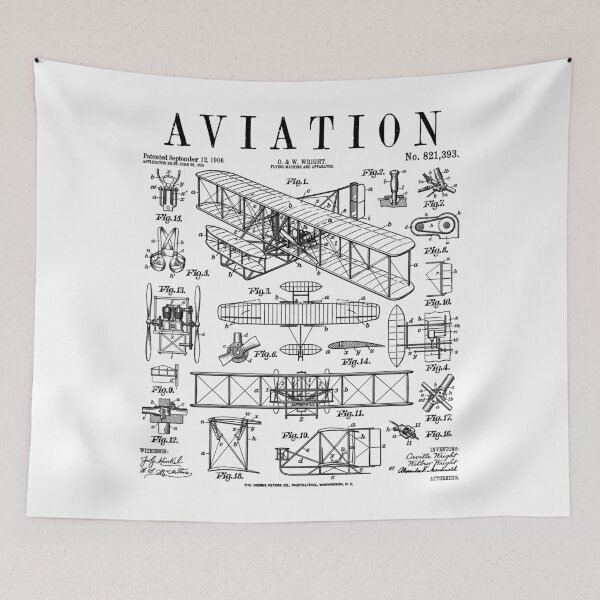 Item preview, Aviation Pilot Airplane Wright Brothers Aircraft Patent designed and sold by GrandeDuc.
