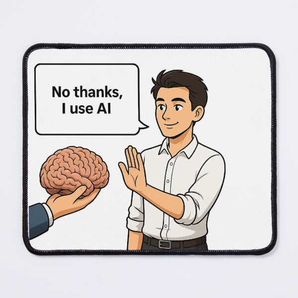Item preview, No thanks, I use AI – Funny meme design designed and sold by Mavriboy.