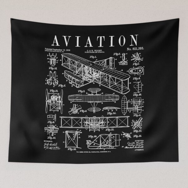 Item preview, Aviation Pilot Airplane Wright Brothers Aircraft Patent designed and sold by GrandeDuc.