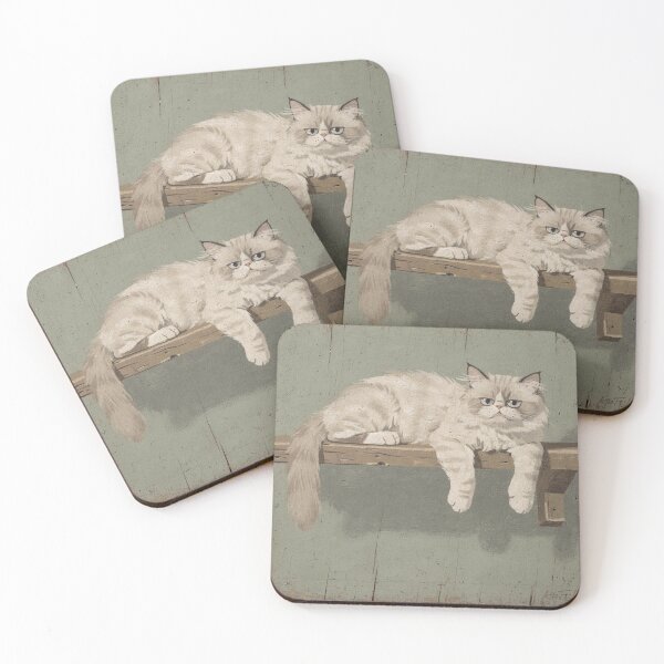 Item preview, Limp Ragdoll Cat Refusing to Support Himself Folk Art designed and sold by PictorialWhimsy.