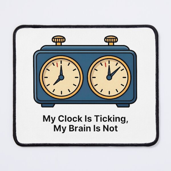 Item preview, My Clock Is Ticking My Brain Is Not – Funny Chess Gift Chess Player Humor Quote designed and sold by Sekla-Studio.