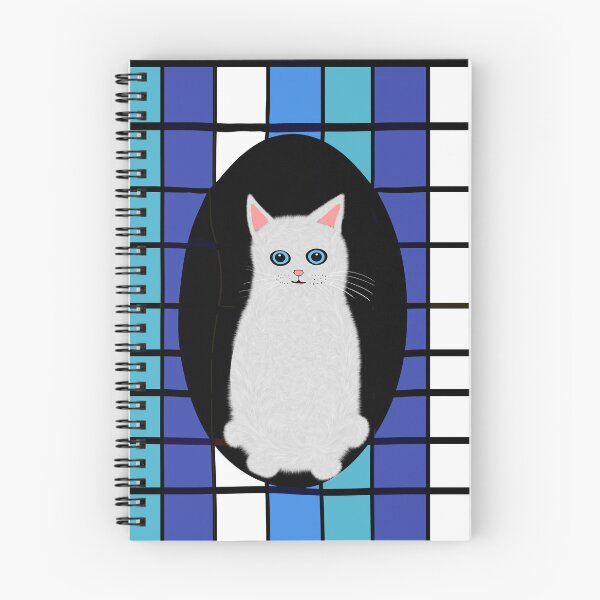 Item preview, White Cat with Blue Eyes designed and sold by Elaine M Hayward .