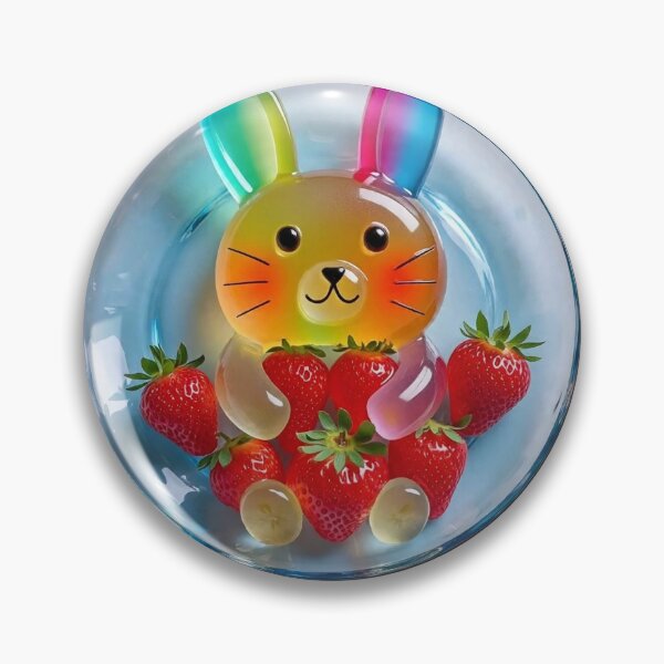 Item preview, Jelly bunny and strawberries stickers designed and sold by areezh.