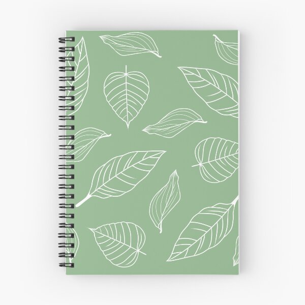 Aperçu de l'œuvre Motif de feuilles vert pastel et blanc créée et vendue par SolGalaxyDesign.