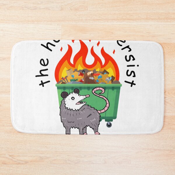 Item preview, Funny Persistent Opossum in Front of Flaming Dumpster  designed and sold by CassandreShan.