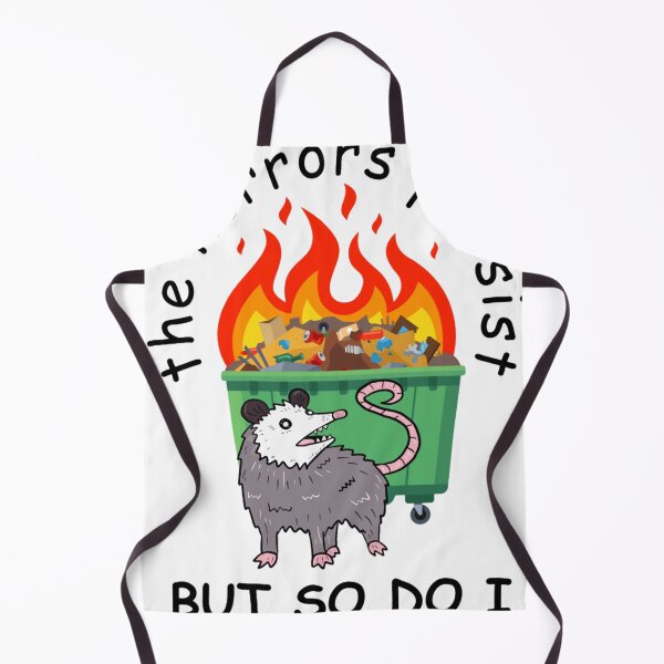 Item preview, Funny Persistent Opossum in Front of Flaming Dumpster designed and sold by CassandreShan.