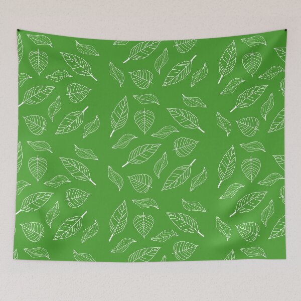 Item preview, Spring Green and White Leaf Pattern designed and sold by SolGalaxyDesign.