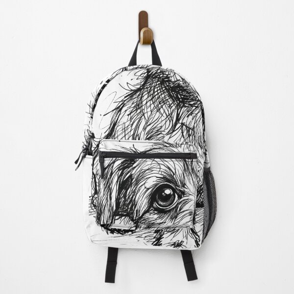 Item preview, Hand-Drawn Terrier Mix Sketch | expressive puppy ink drawing | minimalist pet art designed and sold by seven things shop.