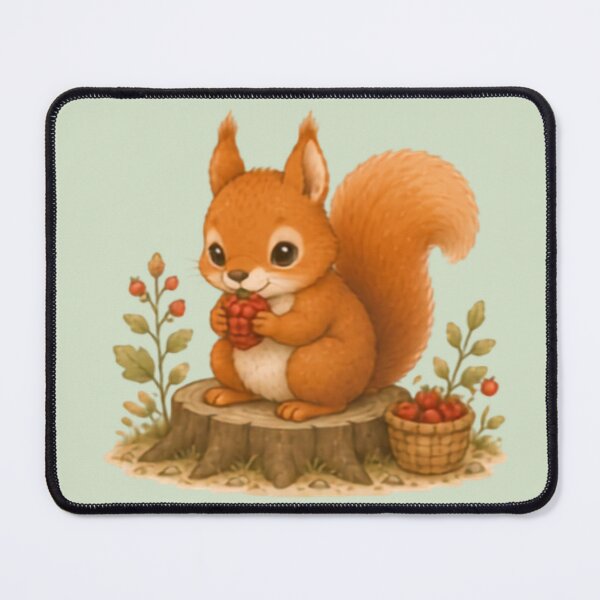 Item preview, Berry Snack Red Squirrel designed and sold by MellowMunchkins.