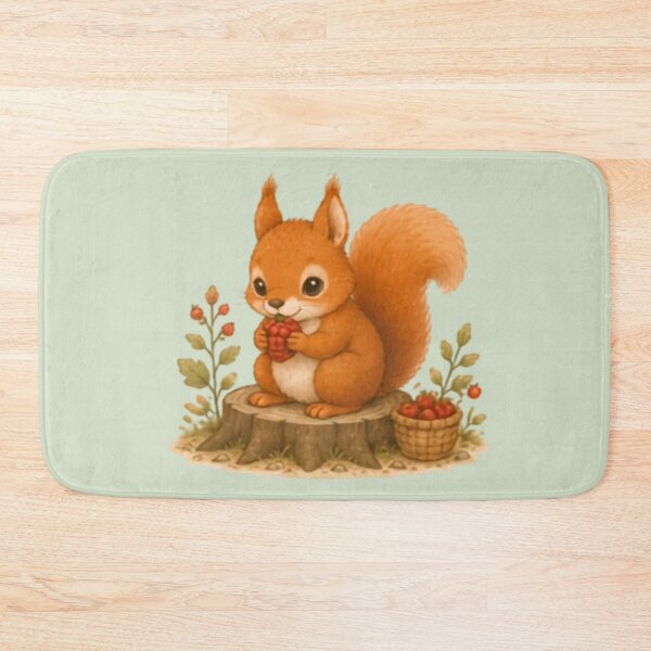 Item preview, Berry Snack Red Squirrel designed and sold by MellowMunchkins.