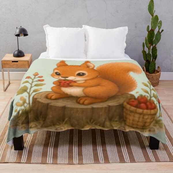 Item preview, Berry Snack Red Squirrel designed and sold by MellowMunchkins.