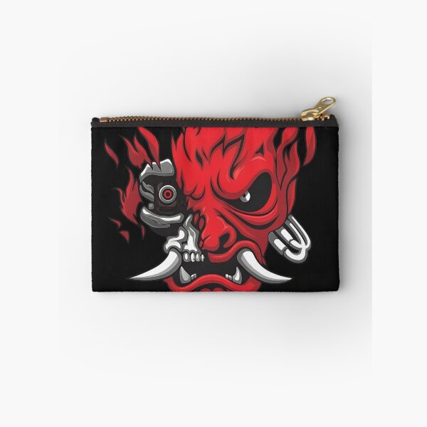 Item preview, Red Fire Cyber Mask Graphic With Block Text designed and sold by ALYGADesign.