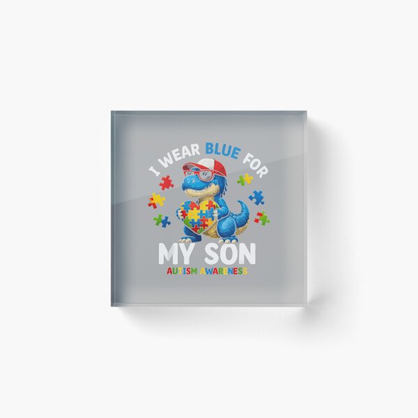 Item preview, I Wear Blue for My Son Autism Awareness Mom Dad Parents_2 designed and sold by ArleneRowe.