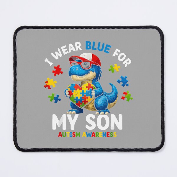 Item preview, I Wear Blue for My Son Autism Awareness Mom Dad Parents_2 designed and sold by ArleneRowe.
