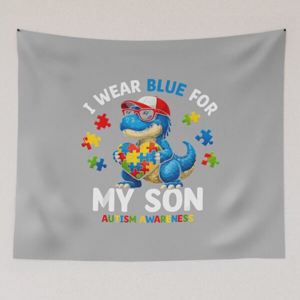 Item preview, I Wear Blue for My Son Autism Awareness Mom Dad Parents_2 designed and sold by ArleneRowe.
