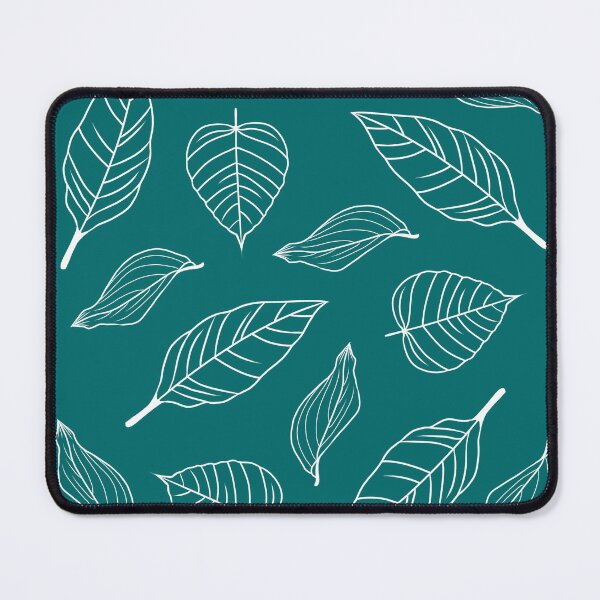 Item preview, Teal and White Leaf Pattern designed and sold by SolGalaxyDesign.