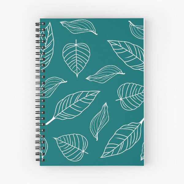 Item preview, Teal and White Leaf Pattern designed and sold by SolGalaxyDesign.