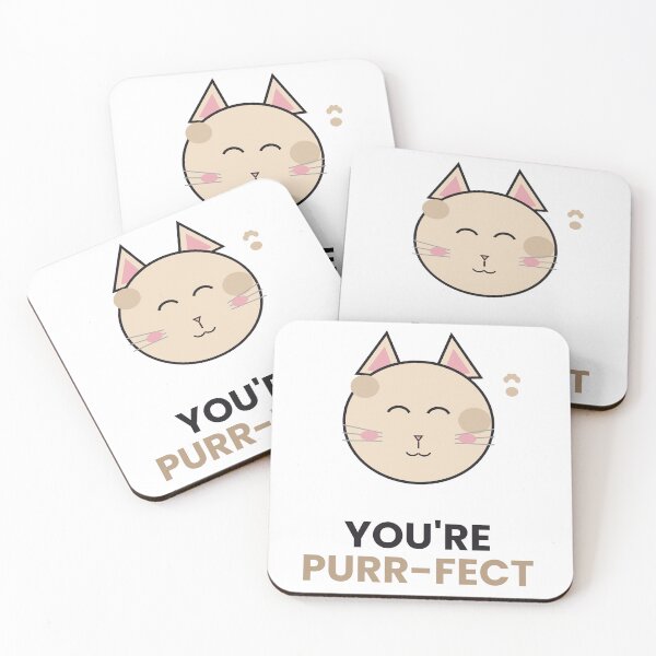 Item preview, You're Purr-fect Funny Cat Pun Sticker designed and sold by QuirkyCartel.