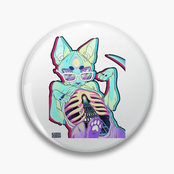 Item preview, Synthwave Sphynx Cat designed and sold by jacelyndesigns.