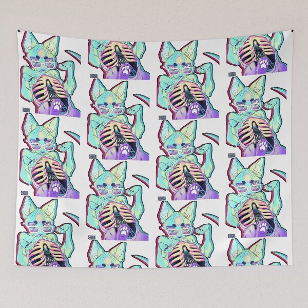 Item preview, Synthwave Sphynx Cat designed and sold by jacelyndesigns.