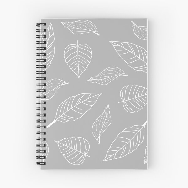 Item preview, Light Grey and White Leaf Pattern designed and sold by SolGalaxyDesign.