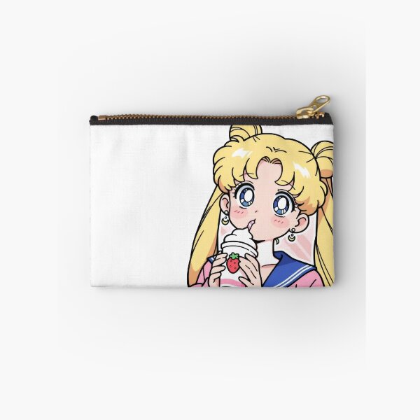 Item preview, Anime Girl Drinking Strawberry Shake - 90s Kawaii School Uniform Sticker designed and sold by William Cano.