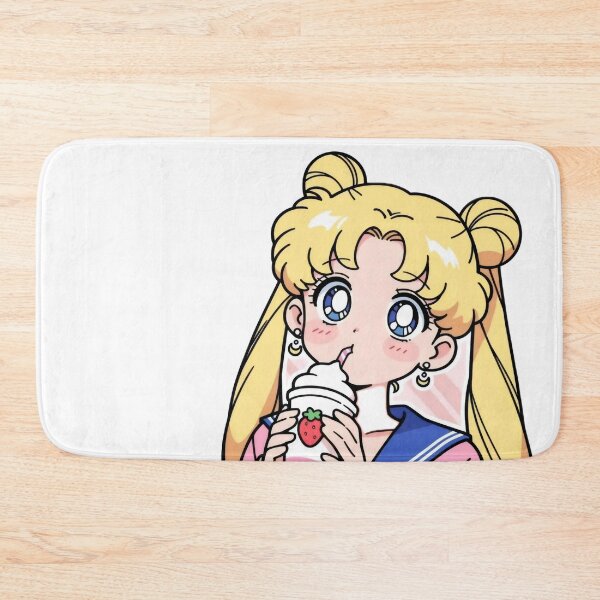 Item preview, Anime Girl Drinking Strawberry Shake - 90s Kawaii School Uniform Sticker designed and sold by William Cano.