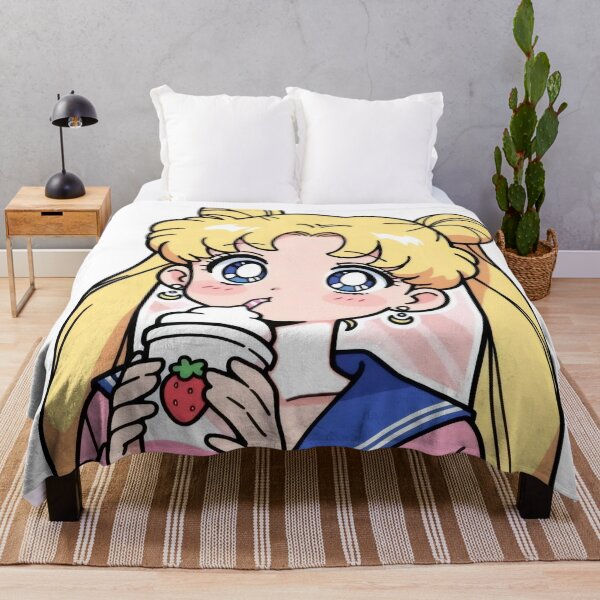 Item preview, Anime Girl Drinking Strawberry Shake - 90s Kawaii School Uniform Sticker designed and sold by William Cano.