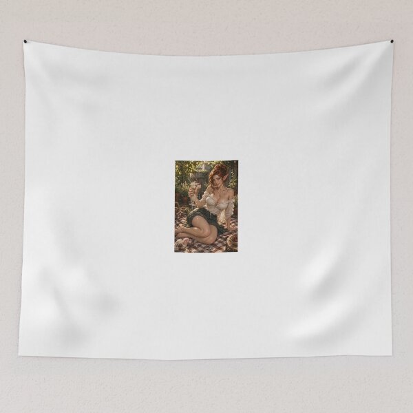 Item preview, Fortana Valentina eating ice cream in garden designed and sold by CathryneDelamort.