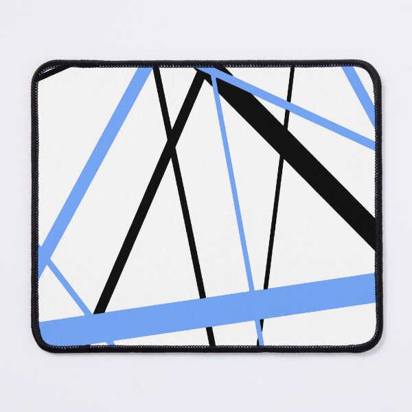 Item preview, Cool Mid-Blue Diagonal Lines Black Accents designed and sold by taiche.