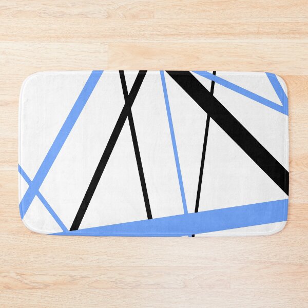 Item preview, Cool Mid-Blue Diagonal Lines Black Accents designed and sold by taiche.